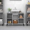 vidaXL Ντουλάπι Νιπτήρα Γκρι Σκυρ. 80 x 33 x 60 εκ. Επεξεργασμένο Ξύλο