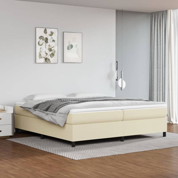 vidaXL &Kappa;&rho;&epsilon;&beta;ά&tau;&iota; Boxspring &mu;&epsilon; &Sigma;&tau;&rho;ώ&mu;&alpha; &Kappa;&rho;&epsilon;&mu; 200x200 &epsilon;&kappa;. &Sigma;&upsilon;&nu;&theta;&epsilon;&tau;&iota;&kappa;ό &Delta;έ&rho;&mu;&alpha;
