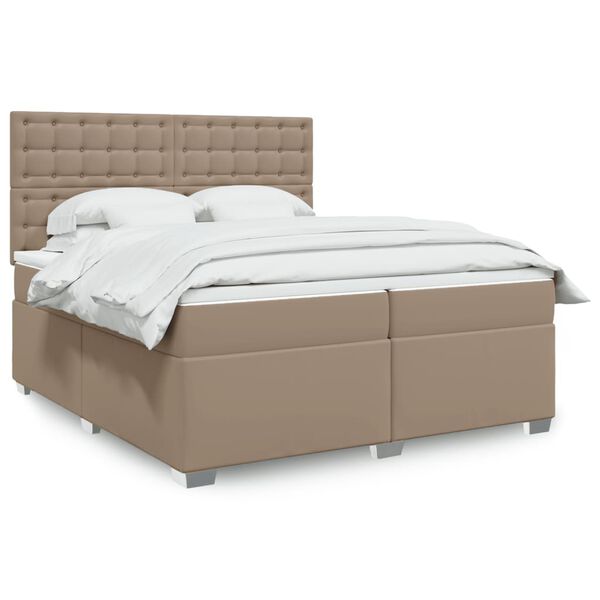 vidaXL &Kappa;&rho;&epsilon;&beta;ά&tau;&iota; Boxspring &mu;&epsilon; &Sigma;&tau;&rho;ώ&mu;&alpha; &Kappa;&alpha;&pi;&omicron;&upsilon;&tau;&sigma;ί&nu;&omicron; 200x200&epsilon;&kappa;.&alpha;&pi;ό &Sigma;&upsilon;&nu;&theta;.&Delta;έ&rho;&mu;&alpha;