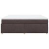 vidaXL Κρεβάτι Boxspring με Στρώμα Σκούρο Καφέ 180x200 εκ Υφασμάτινο
