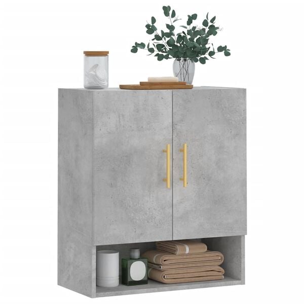 vidaXL Ντουλάπι Τοίχου Γκρι Σκυρ. 60x31x70 εκ. Επεξεργασμένο Ξύλο