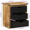 vidaXL Συρταριέρα με 3 Συρτάρια 55x35x60 εκ. από Μασίφ Ξύλο Μάνγκο