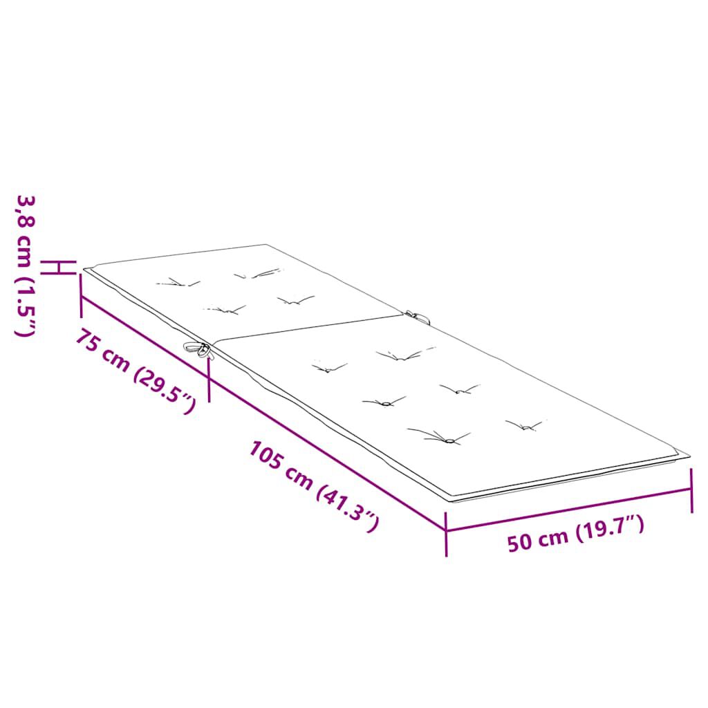 vidaXL Μαξιλάρι Σεζλόνγκ Μπορντό (75+105) x 50 x 4 εκ.