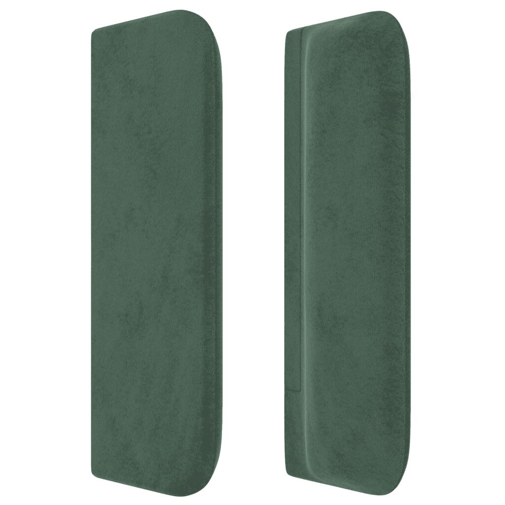 vidaXL Κρεβάτι Boxspring με Στρώμα Σκούρο Πράσινο 90x200 εκ. Βελούδινο