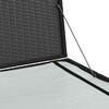 vidaXL Μπαούλο Εξωτερικού Χώρου Μαύρο 150x100x100 εκ. Συνθετικό Ρατάν