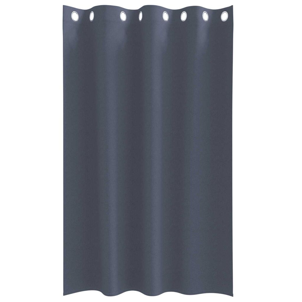 vidaXL Κουρτίνες με κουρτίνες 2 pcs Ανθρακί 175 x 140 εκ. Πολυεστέρας