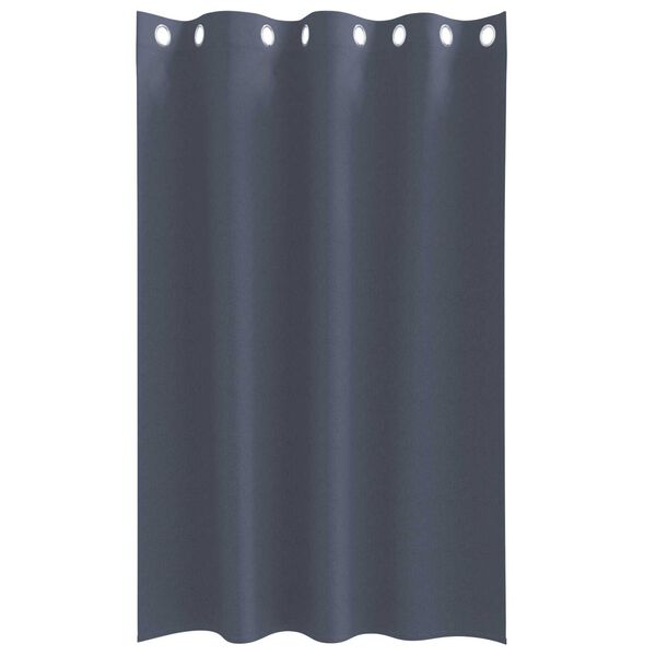 vidaXL Κουρτίνες με κουρτίνες 2 pcs Ανθρακί 175 x 140 εκ. Πολυεστέρας