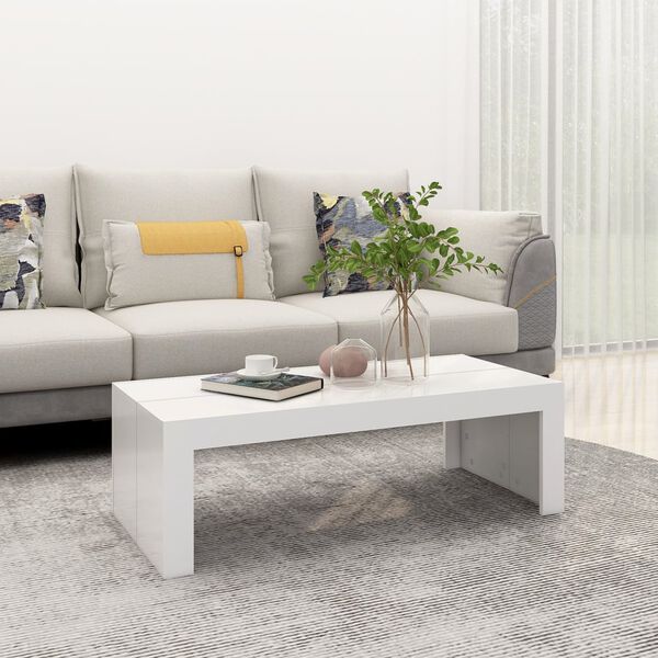 vidaXL Τραπεζάκι Σαλονιού Λευκό 110 x 50 x 35 εκ. από Μοριοσανίδα