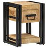 vidaXL Κομοδίνο με συρτάρι Καφέ 30 x 30 x 40 cm Μασίφ ξύλο μάνγκο