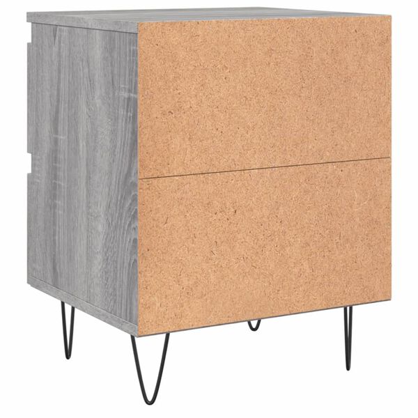 vidaXL Κομοδίνα 2 τεμ. Γκρι Sonoma 40x35x50 εκ. από Επεξεργασμένο Ξύλο