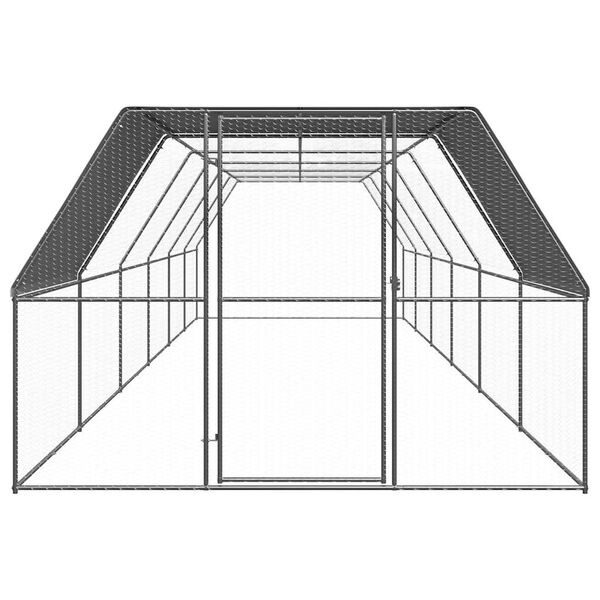 vidaXL Κοτέτσι - Κλουβί 3x12x2 μ. από Γαλβανισμένο Χάλυβα