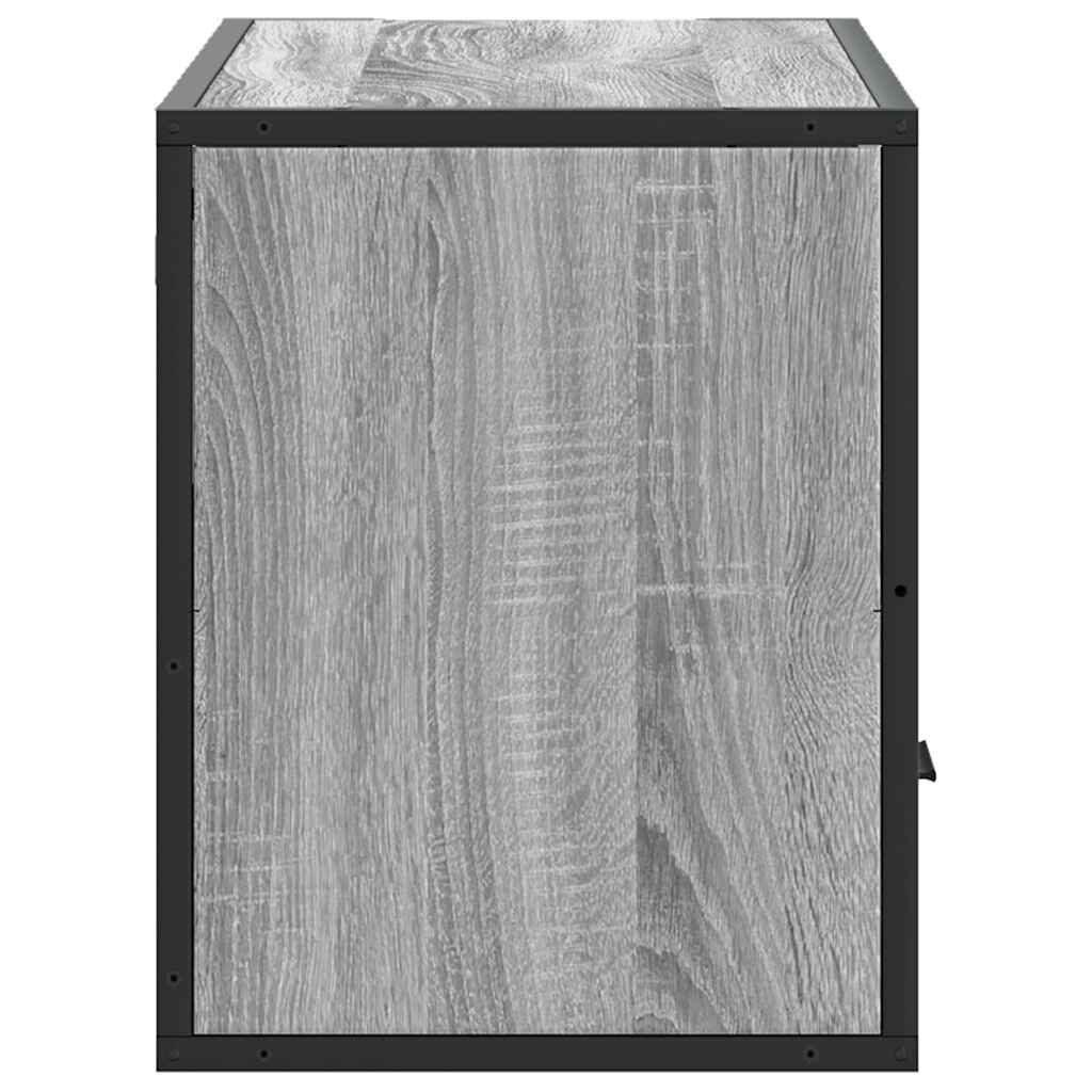 vidaXL Έπιπλο Τηλεόρασης Γκρι Sonoma 80x31x39,5 εκ. Επεξ.Ξύλο/Μέταλλο