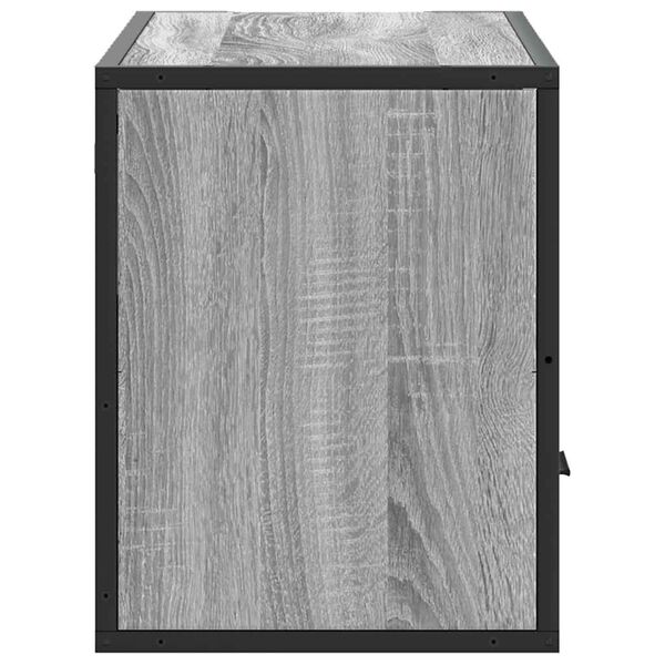 vidaXL Έπιπλο Τηλεόρασης Γκρι Sonoma 80x31x39,5 εκ. Επεξ.Ξύλο/Μέταλλο