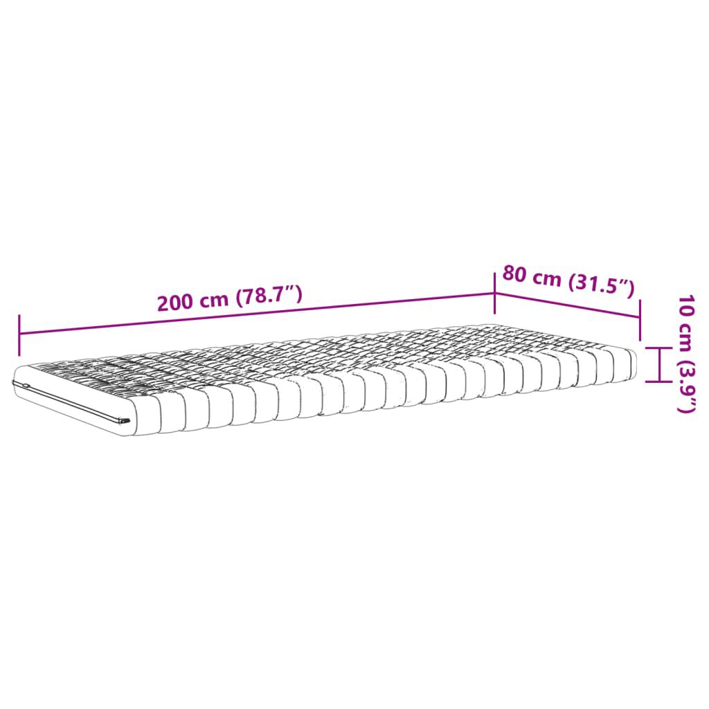 vidaXL Καναπές Κρεβάτι Συρόμενος+Στρώμα 80x200εκ.Μασίφ Ξύλο Πεύκου