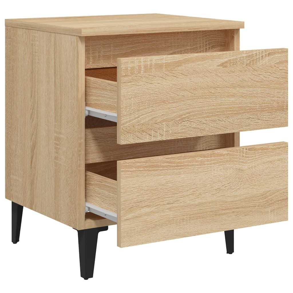 vidaXL Κομοδίνο Sonoma Δρυς 40 x 35 x 50 εκ. από Επεξ. Ξύλο