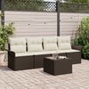 vidaXL Σετ Καναπέ Κήπου 5 pcs Καφέ και Κρέμα 55 x 55 x 37 εκ