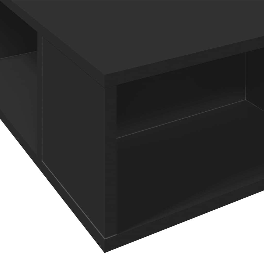 vidaXL Πλαίσιο Κρεβατιού Μαύρο 140x200 εκ. Επεξεργ. Ξύλο