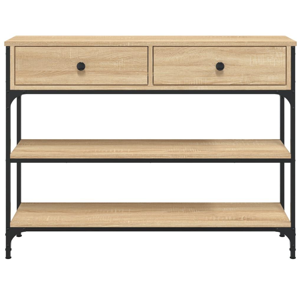 vidaXL Τραπέζι Κονσόλα Sonoma Δρυς 100x25x75 εκ. Επεξεργασμένο Ξύλο