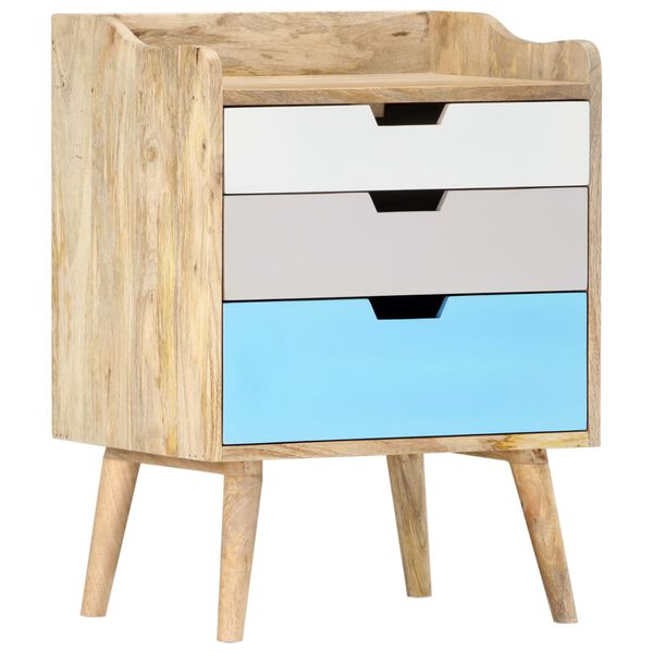 vidaXL Κομοδίνο 47 x 35 x 63 εκ. από Μασίφ Ξύλο Μάνγκο