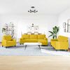 vidaXL Σετ Σαλονιού 4 Τεμ. Κίτρινο Βελούδινο με Μαξιλάρια/Στηρίγματα