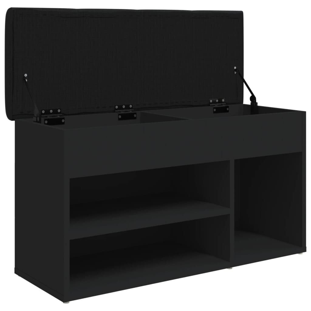 vidaXL Παπουτσοθήκη Μαύρη 82 x 32 x 45,5 εκ. από Επεξεργασμένο Ξύλο