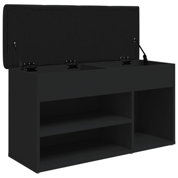 vidaXL Παπουτσοθήκη Μαύρη 82 x 32 x 45,5 εκ. από Επεξεργασμένο Ξύλο