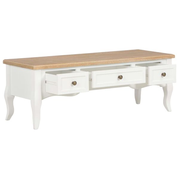 vidaXL Έπιπλο Τηλεόρασης Λευκό 100 x 35 x 35 εκ. Ξύλινο