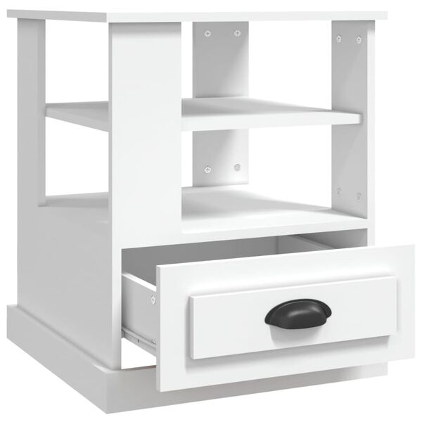 vidaXL Βοηθητικό Τραπέζι Λευκό 50 x 50 x 60 εκ. από Επεξεργασμένο Ξύλο