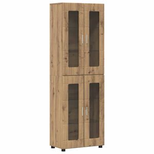 vidaXL Highboard &mu;&epsilon; &rho;ά&phi;&iota; &mu;&epsilon; &pi;ό&rho;&tau;&alpha; FLORIN Artisan Oak 60 x 35 x 182 &epsilon;&kappa;.