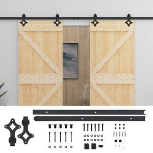 vidaXL &Sigma;&upsilon;&rho;ό&mu;&epsilon;&nu;&eta; &Pi;ό&rho;&tau;&alpha; 2 &tau;&mu;&chi;. 80 x 210 cm &Mu;&alpha;&sigma;ί&phi; &Xi;ύ&lambda;&omicron; &Pi;&epsilon;ύ&kappa;&omicron;&upsilon;