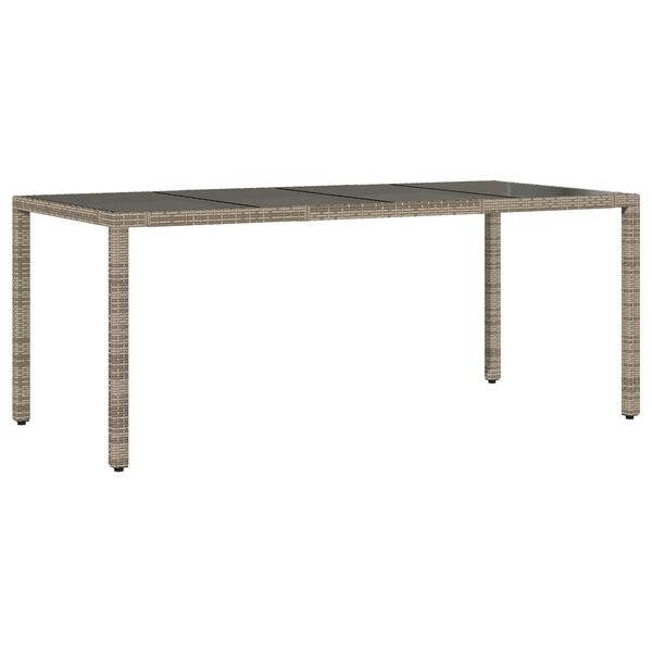 vidaXL Σέτ φαγητού για κήπο 7 pcs Γκρι 190 x 90 x 75 cm