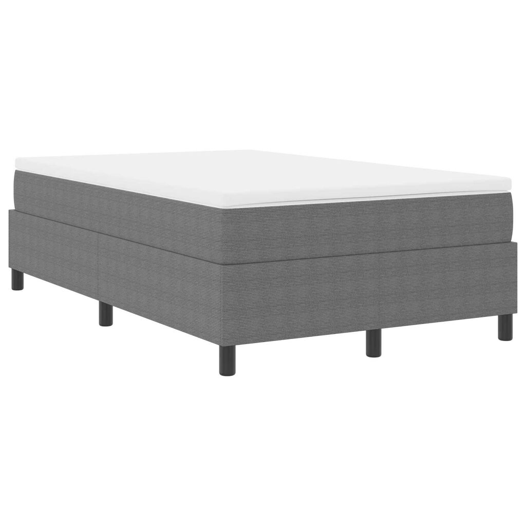 vidaXL Κρεβάτι Box Spring με Στρώμα σε Ανοιχτό Γκρι - 120 x 200 εκ βελουτέ ύφασμα