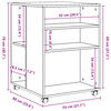 vidaXL Βοηθητικό Τραπέζι με Ρόδες Γκρι Sonoma 55x60x78 εκ Επεξ. Ξύλο