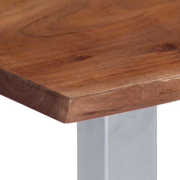 vidaXL Τραπεζάκι Σαλονιού Live Edge 60x60x40 εκ. Μασίφ Ξύλο Ακακίας