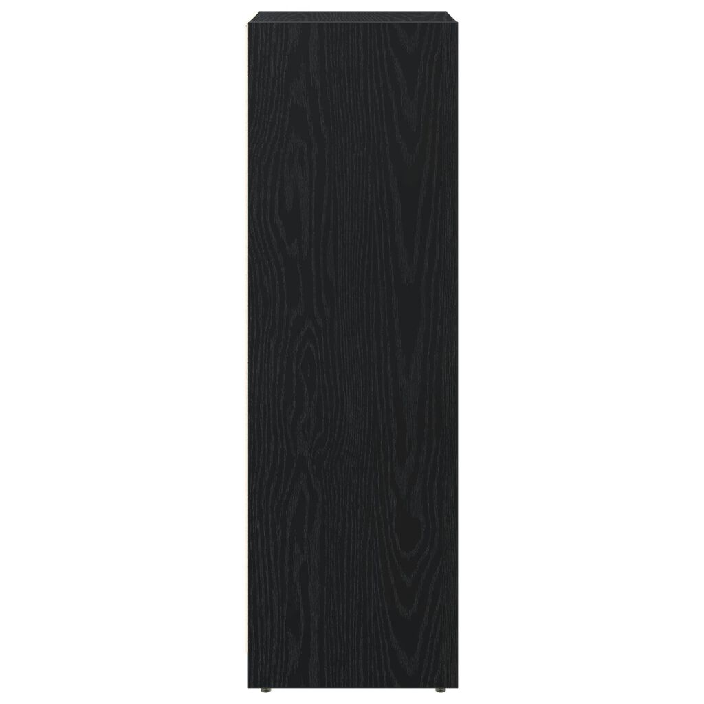 VidaXL Μαύρο Ντουλάπι Μπάνιου Δρύς 30x30x95 εκ. από Επεξεργασμένο Ξύλο