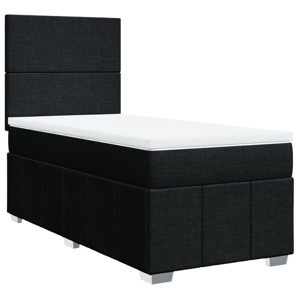 vidaXL &Kappa;&rho;&epsilon;&beta;ά&tau;&iota; Boxspring &mu;&epsilon; &Sigma;&tau;&rho;ώ&mu;&alpha; &Mu;&alpha;ύ&rho;&omicron; 100 x 200 &epsilon;&kappa;. &Upsilon;&phi;&alpha;&sigma;&mu;ά&tau;&iota;&nu;&omicron;