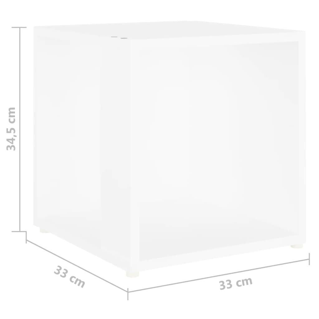vidaXL Τραπέζι Βοηθητικό Λευκό 33 x 33 x 34,5 εκ. από Επεξ. Ξύλο