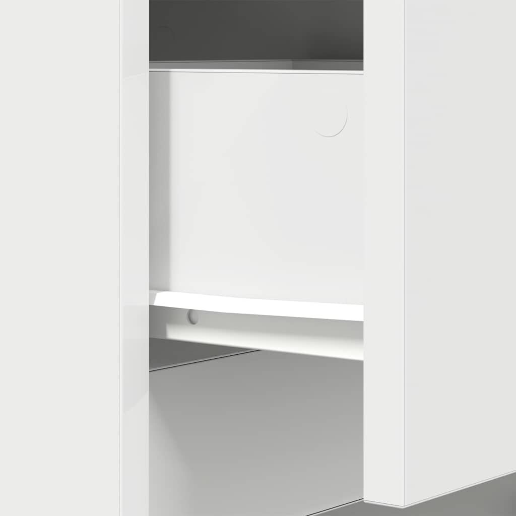 vidaXL Κομοδίνο Λευκό 39x35x125 εκ. από Επεξεργασμένο Ξύλο