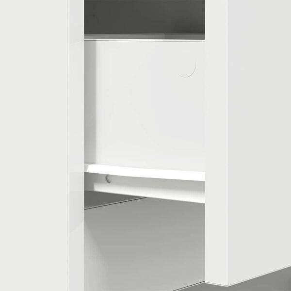 vidaXL Κομοδίνο Λευκό 39x35x125 εκ. από Επεξεργασμένο Ξύλο