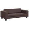 vidaXL Καναπές Παιδικός με Υποπόδιο Καφέ 100 x 50 x 30 εκ. Συνθ. Δέρμα