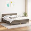 vidaXL &Kappa;&rho;&epsilon;&beta;ά&tau;&iota; Boxspring &mu;&epsilon; &Sigma;&tau;&rho;ώ&mu;&alpha; Taupe 180x200 &epsilon;&kappa;. &Upsilon;&phi;&alpha;&sigma;&mu;ά&tau;&iota;&nu;&omicron;