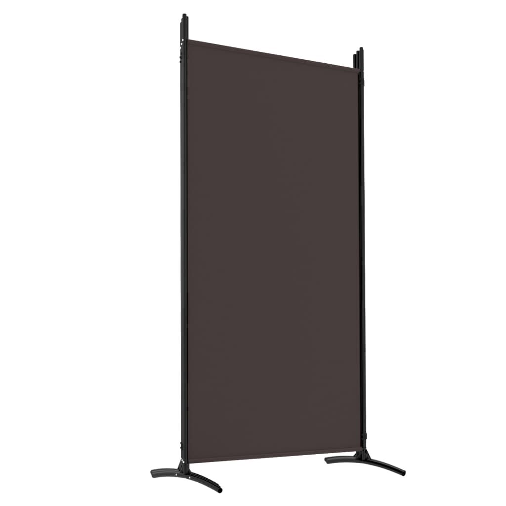vidaXL Διαχωριστικό Δωματίου με 5 Πάνελ Καφέ 433x180 εκ. από Ύφασμα