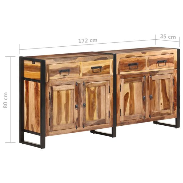 vidaXL Μπουφές 172x35x80 εκ. Μασίφ Ξύλο Ακακίας με Μελί Φινίρισμα