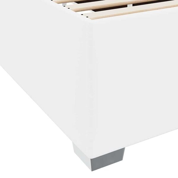 vidaXL Σκελετός Κρεβατιού Άλλο Λευκό 100 x 200 cm Τεχνητό δέρμα