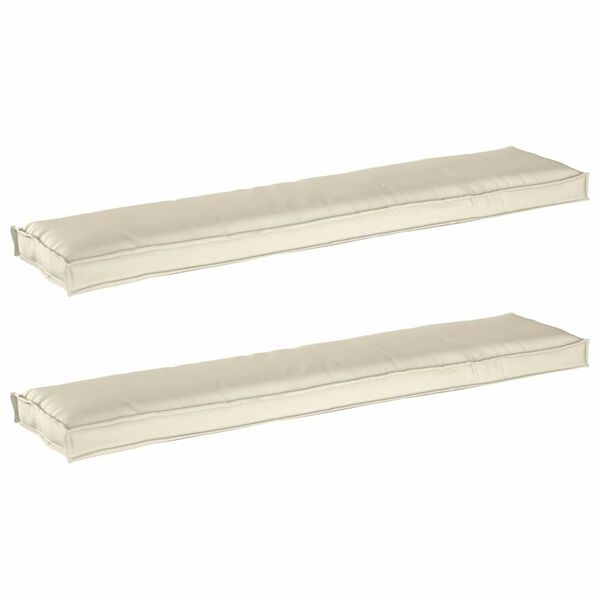vidaXL Σετ Μαξιλαριών Πάγου 2 pcs Κρεμ 180 x 40 x 8 εκ.