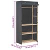 vidaXL Ντουλάπα με 3 Ράφια Γκρι 79 x 40 x 170 εκ. Υφασμάτινη