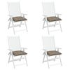 vidaXL Μαξιλάρια Καρέκλας Κήπου 4 τεμ. Taupe 50x50x7 εκ. Oxford Ύφασμα