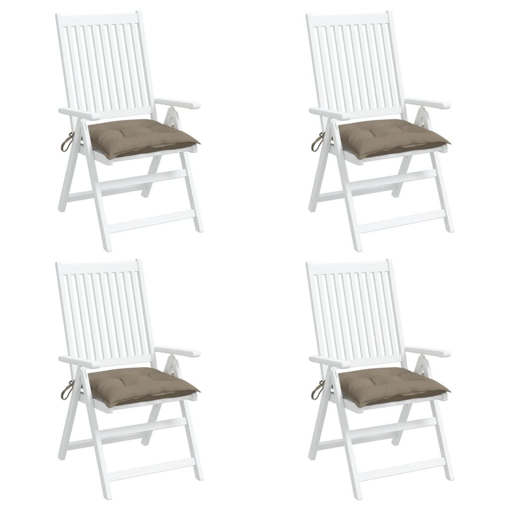 vidaXL Μαξιλάρια Καρέκλας Κήπου 4 τεμ. Taupe 50x50x7 εκ. Oxford Ύφασμα