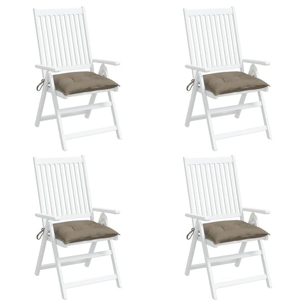 vidaXL Μαξιλάρια Καρέκλας Κήπου 4 τεμ. Taupe 50x50x7 εκ. Oxford Ύφασμα