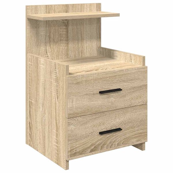 vidaXL Κομοδίνο με 2 Συρτάρια Χρώμα Sonoma Δρυς 40x36,5x62 εκ.